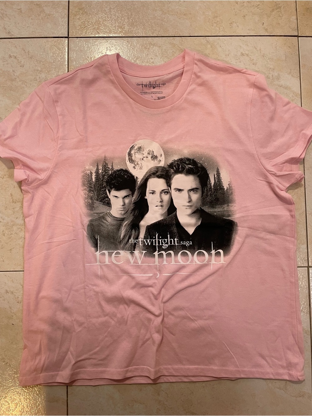 Pink Graphic New Moon Tee - Women's Twilight Saga Shirt